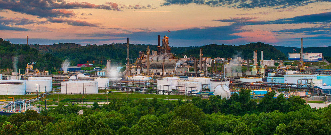 Overhead view of the Catlettsburg Refinery in Kentucky